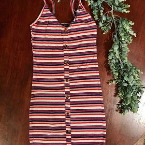 Retro bodycon button up dress